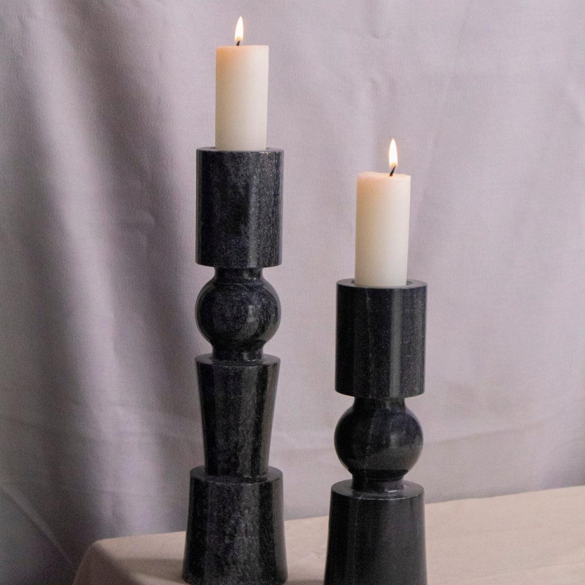 Beslana Marble Pillar Candle Holders