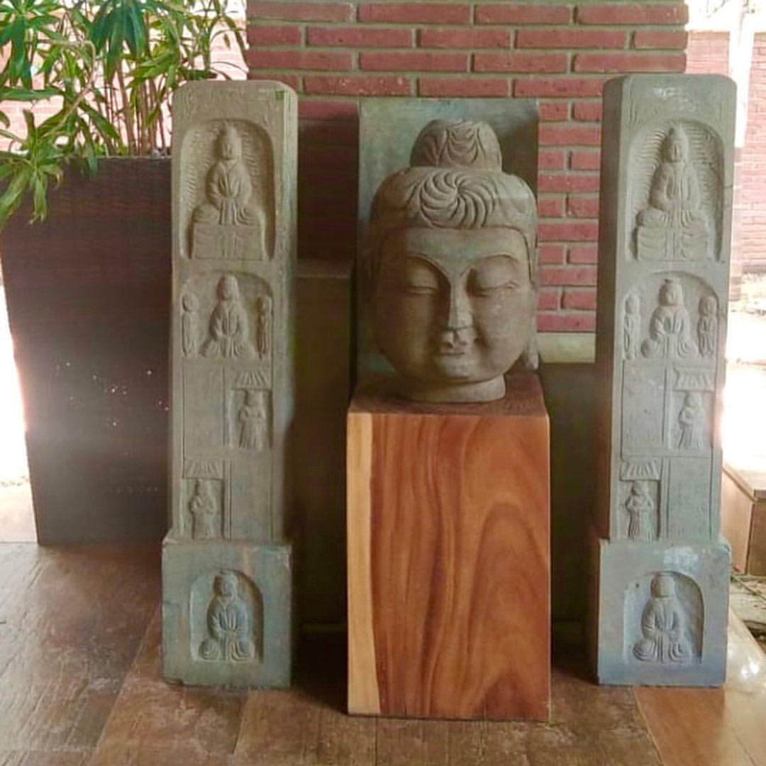 Sandstone Buddha Pillars