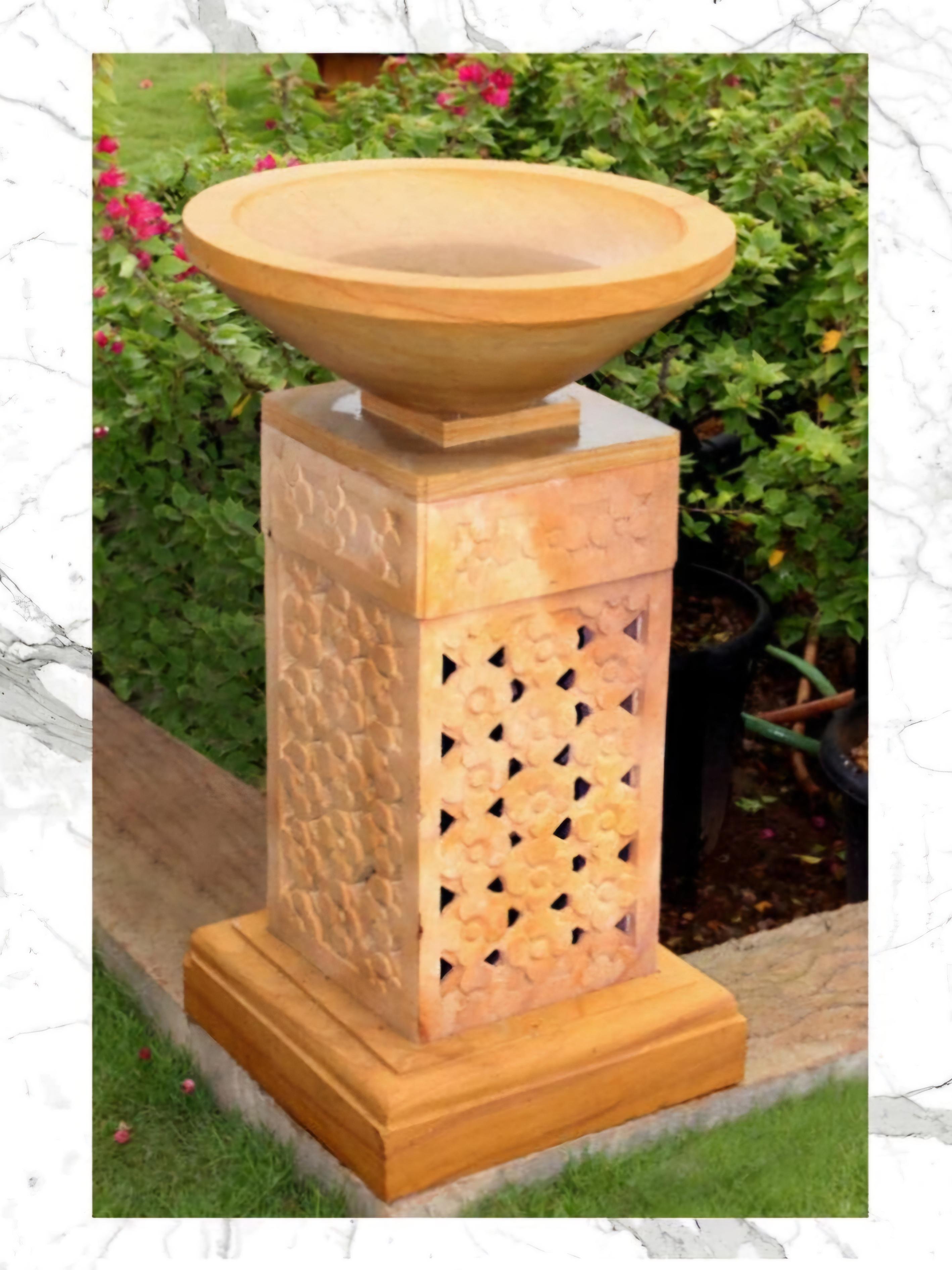 Sandstone Pedestal Lamp