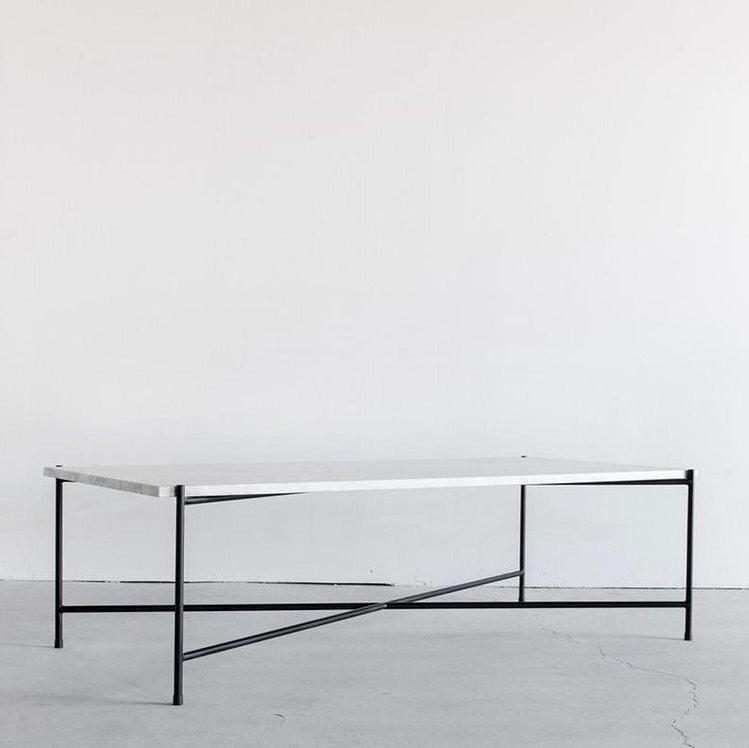 Minimalist Rectangular Marble Coffee Table