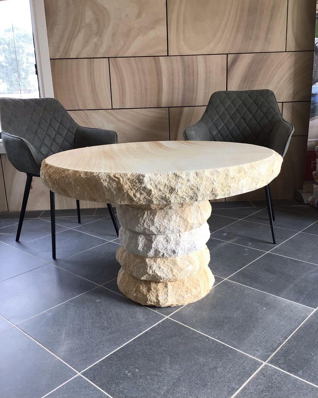 Sandstone Round Dining Table