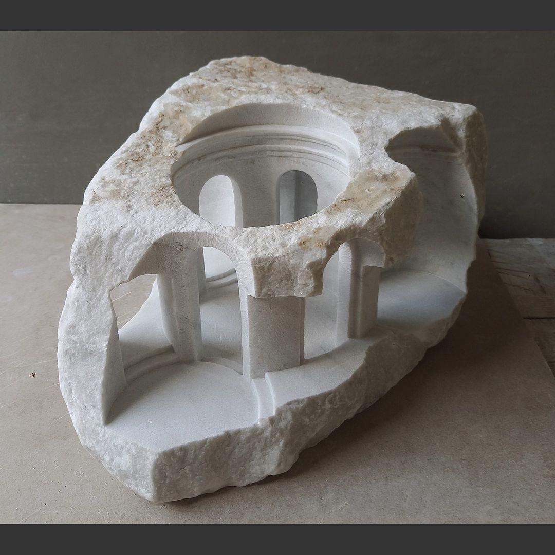 White Marble Architectural Sculpture
