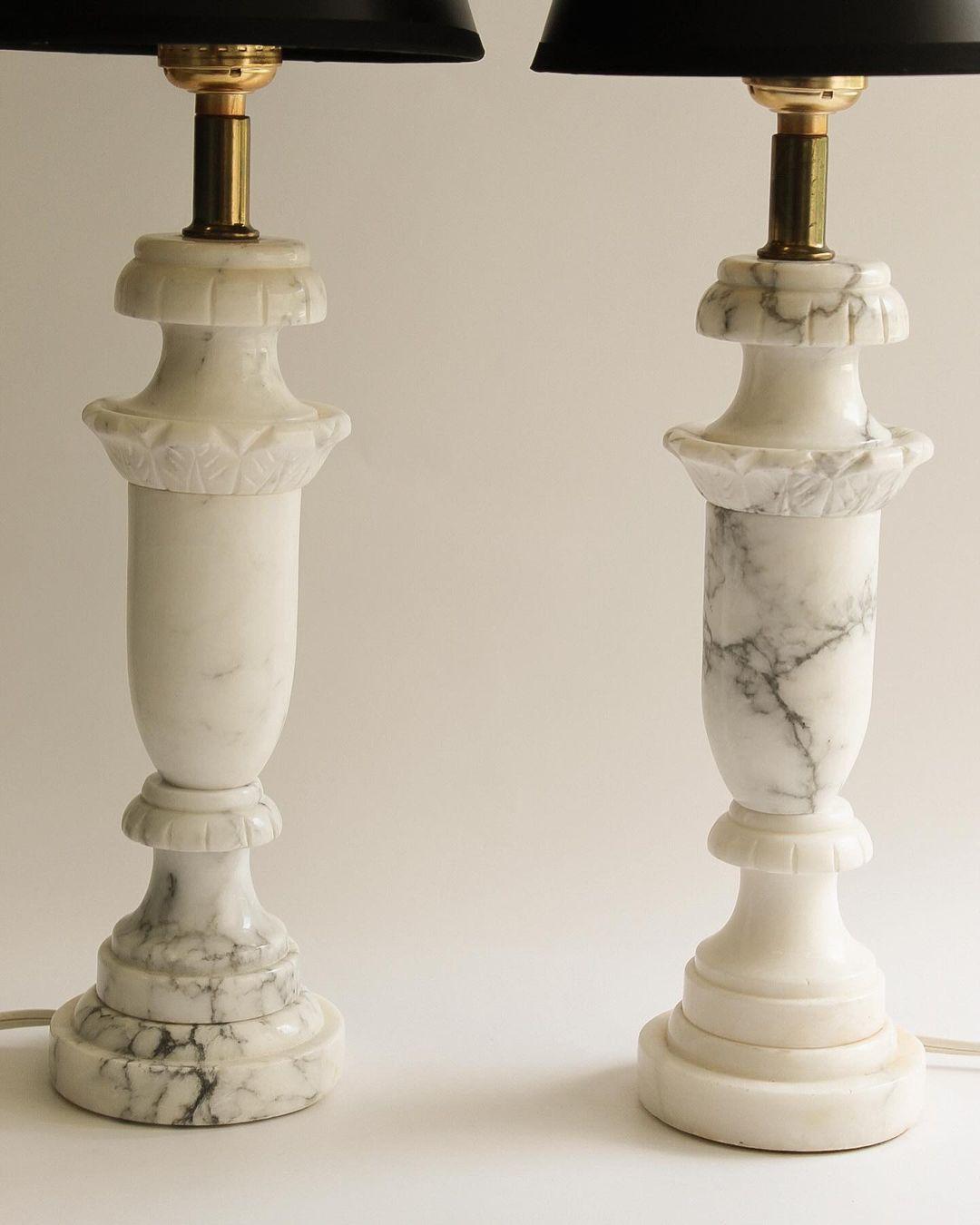White Marble Classic Table Lamp - Image 2