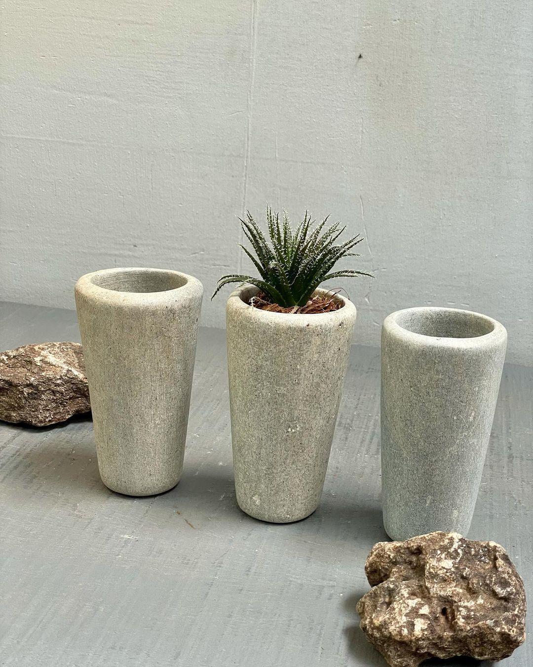Minimalist Sandstone Vase Set