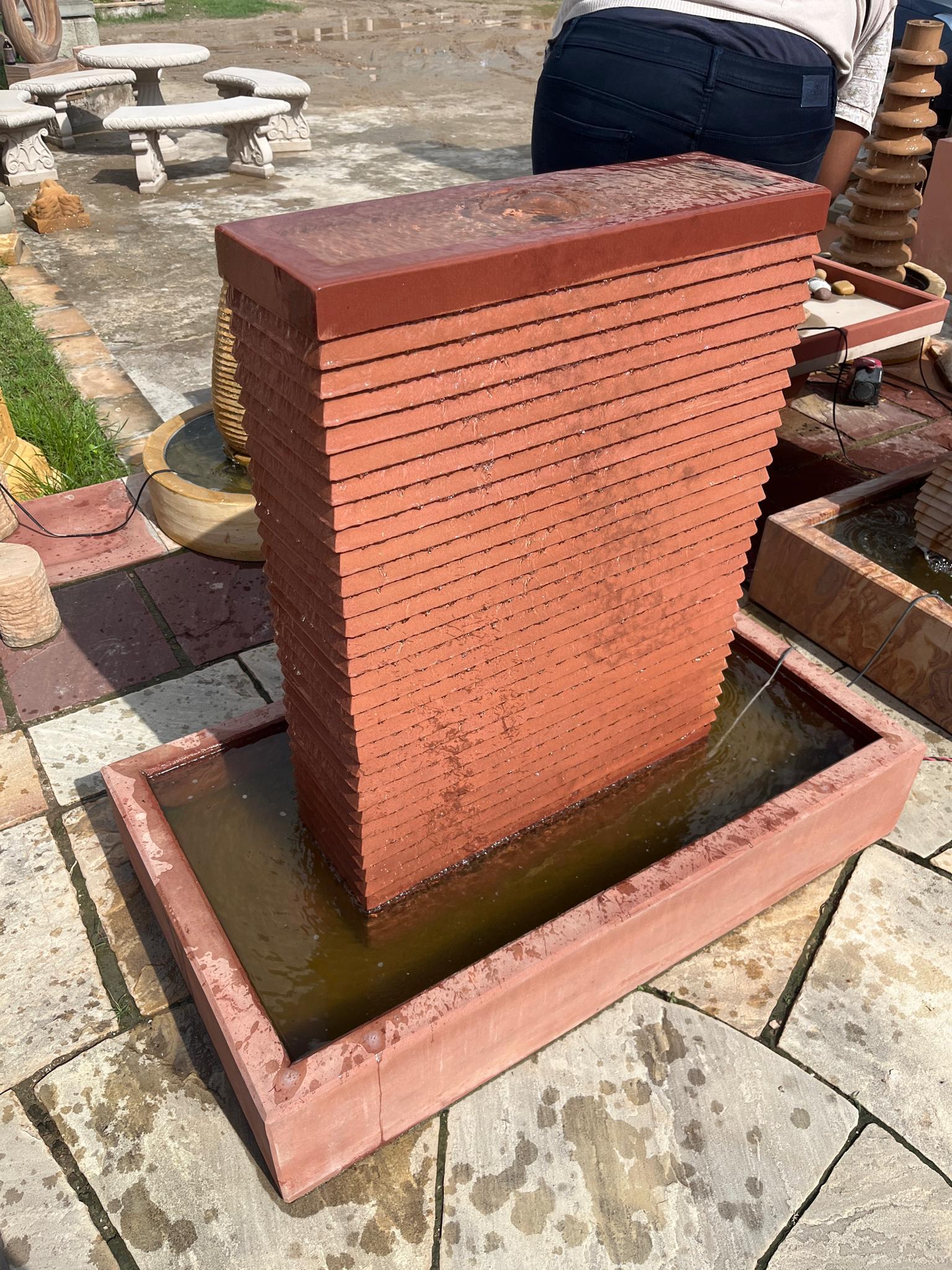 Agra Red Sandstone Fountain