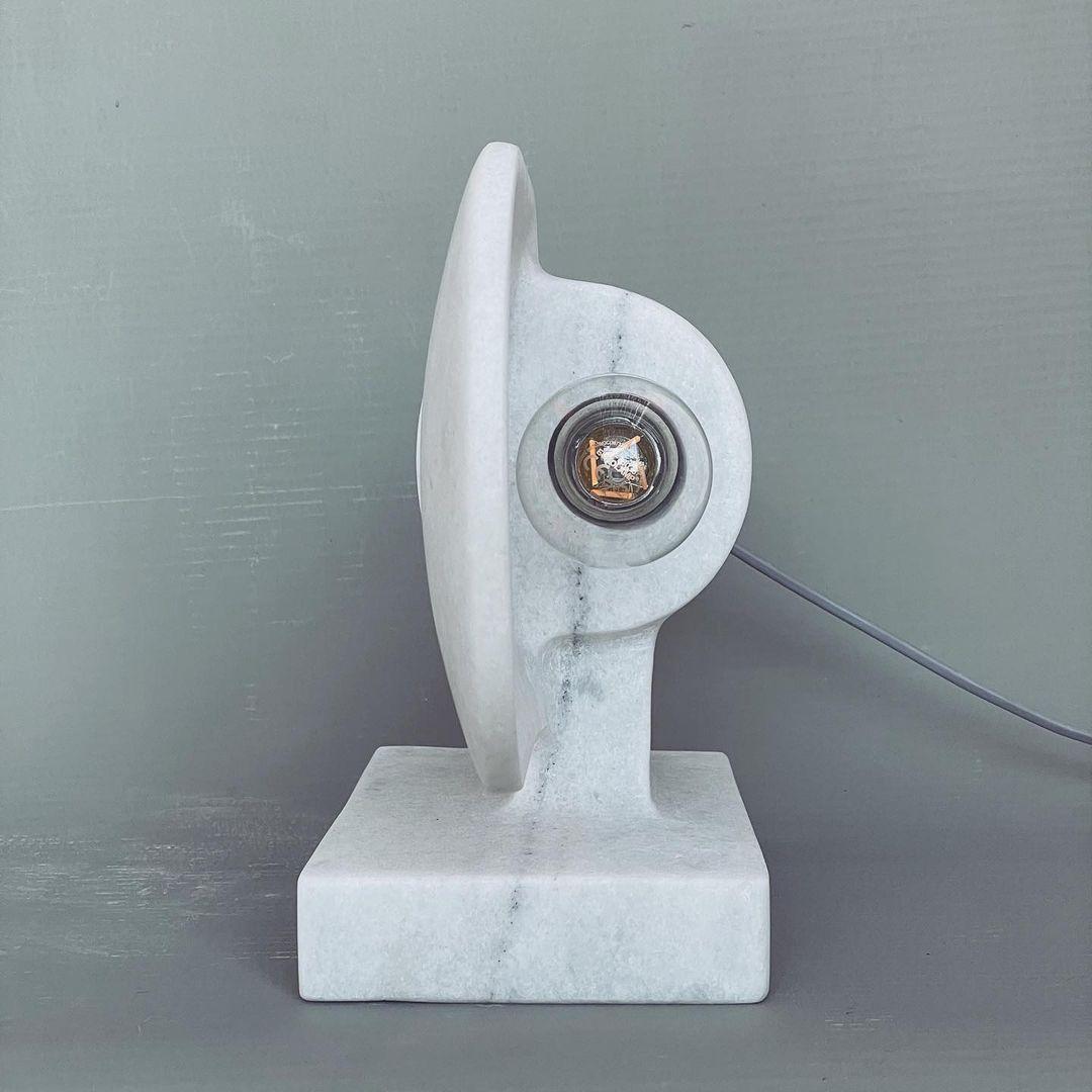 White Marble Lamp - Image 2