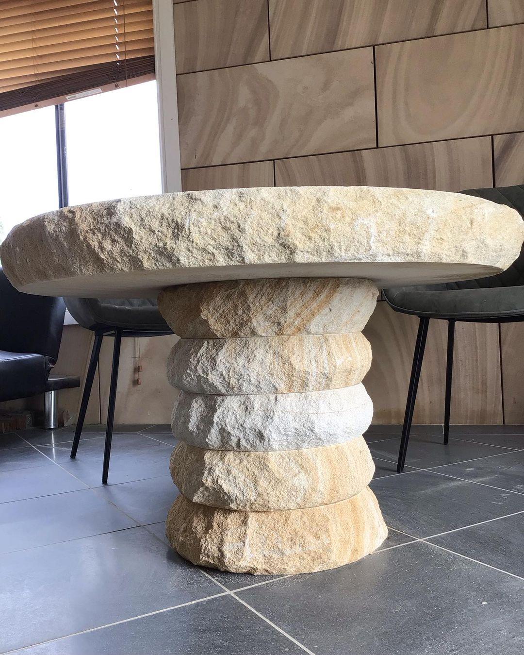 Sandstone Round Dining Table - Image 2
