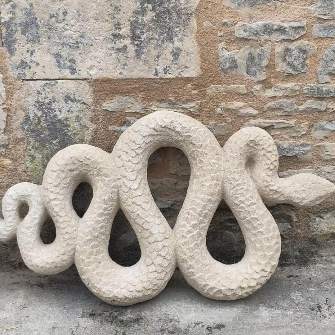 Sandstone Serpent Sculpture