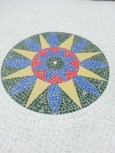 Geometric Mosaic Sunburst Art
