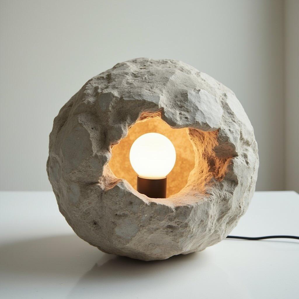 Sandstone Orb Lamp