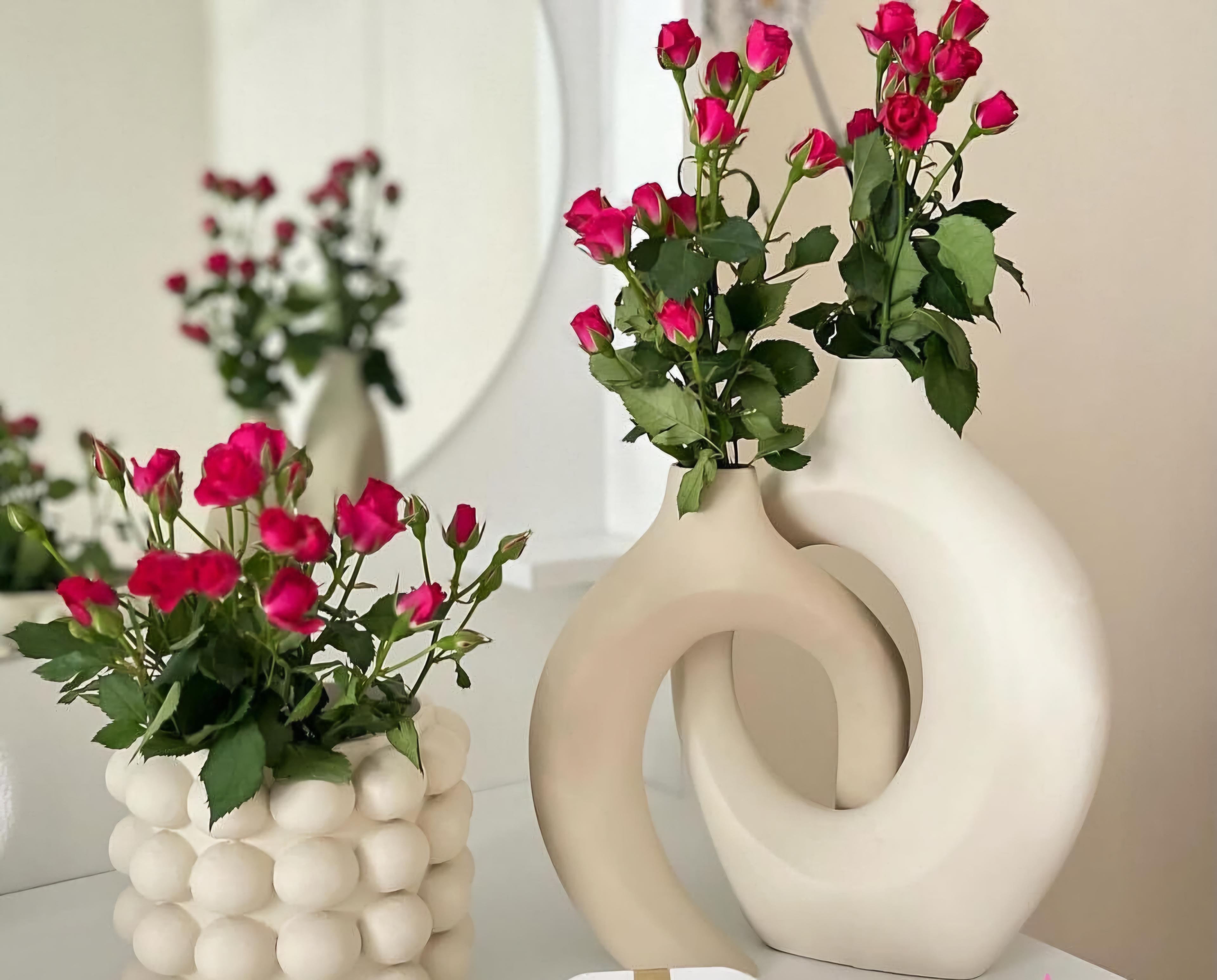 Sandstone Artistic Vase Duo