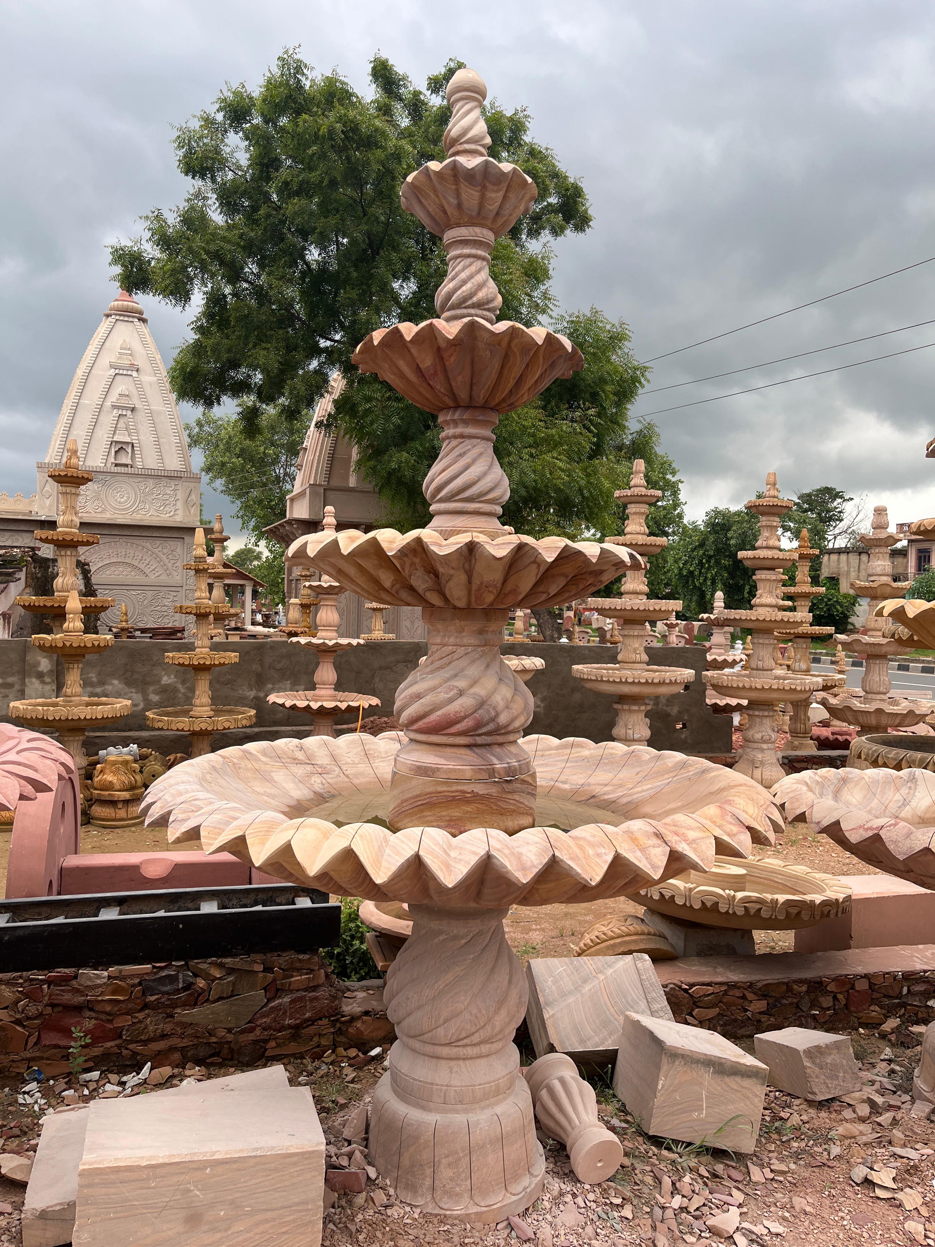 Sandstone Tiered Fountain