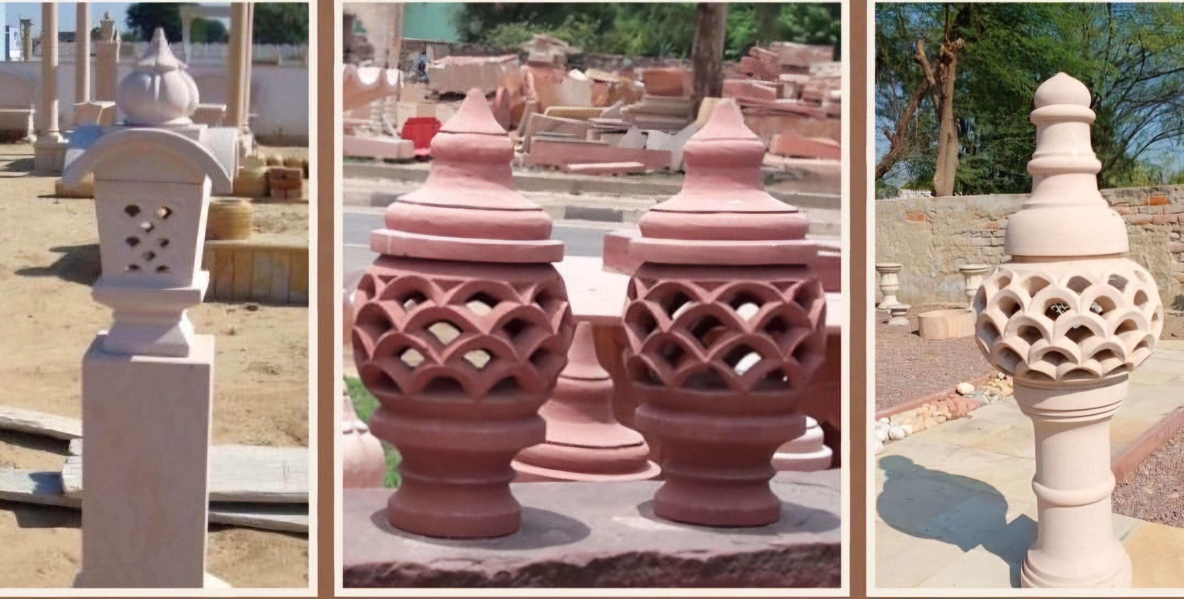 Agra Red and Sandstone Lanterns