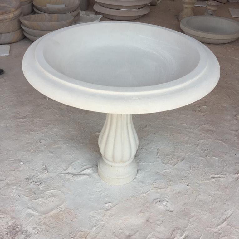White Marble Bird Bath