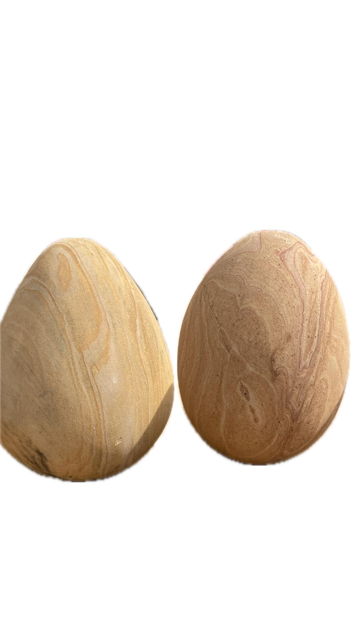 Sandstone Egg Sculptures