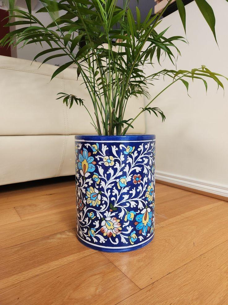 Blue Pottery Planter