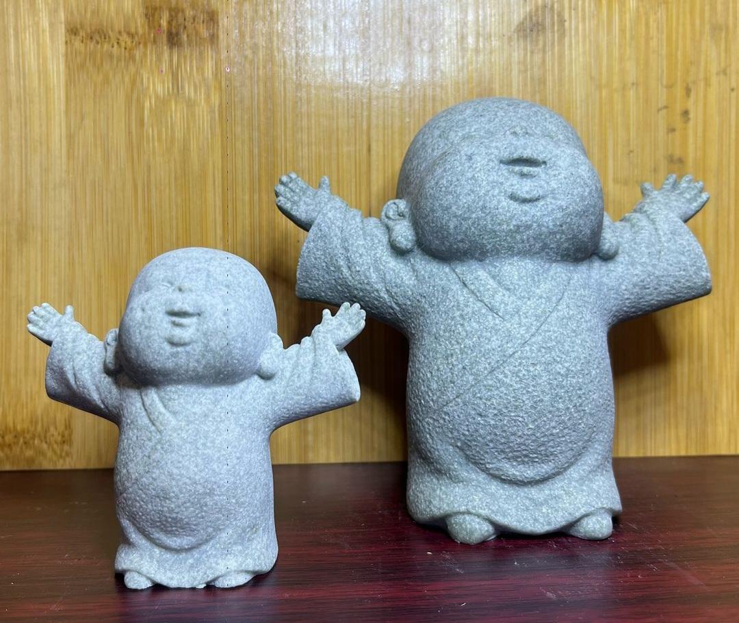 Bali Marble Laughing Buddha Figurines