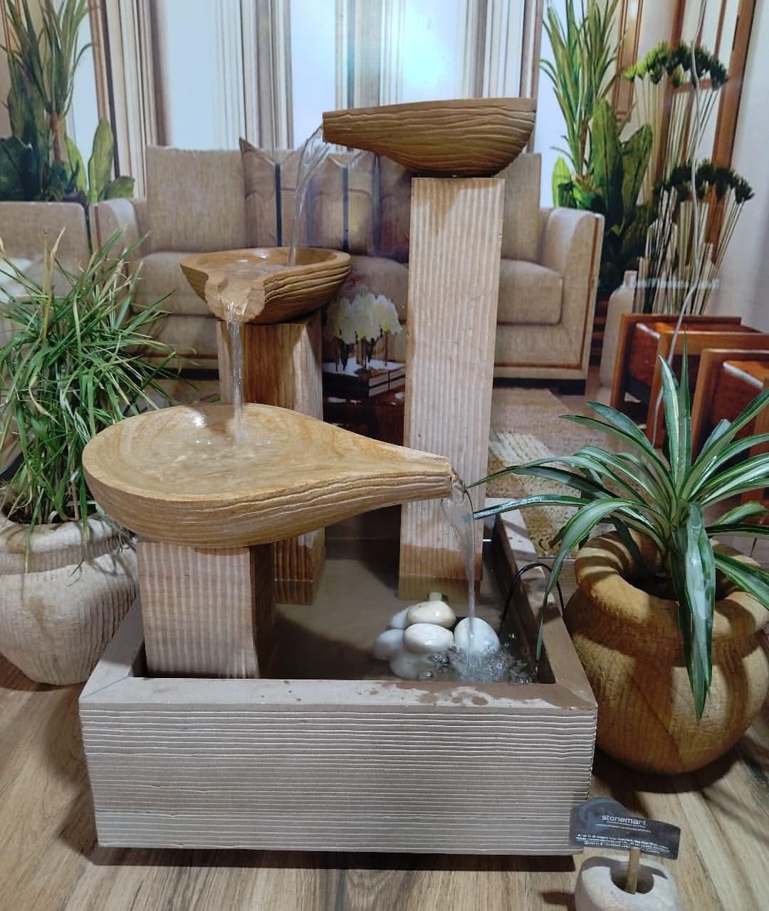 Sandstone Tiered Bowl Fountain