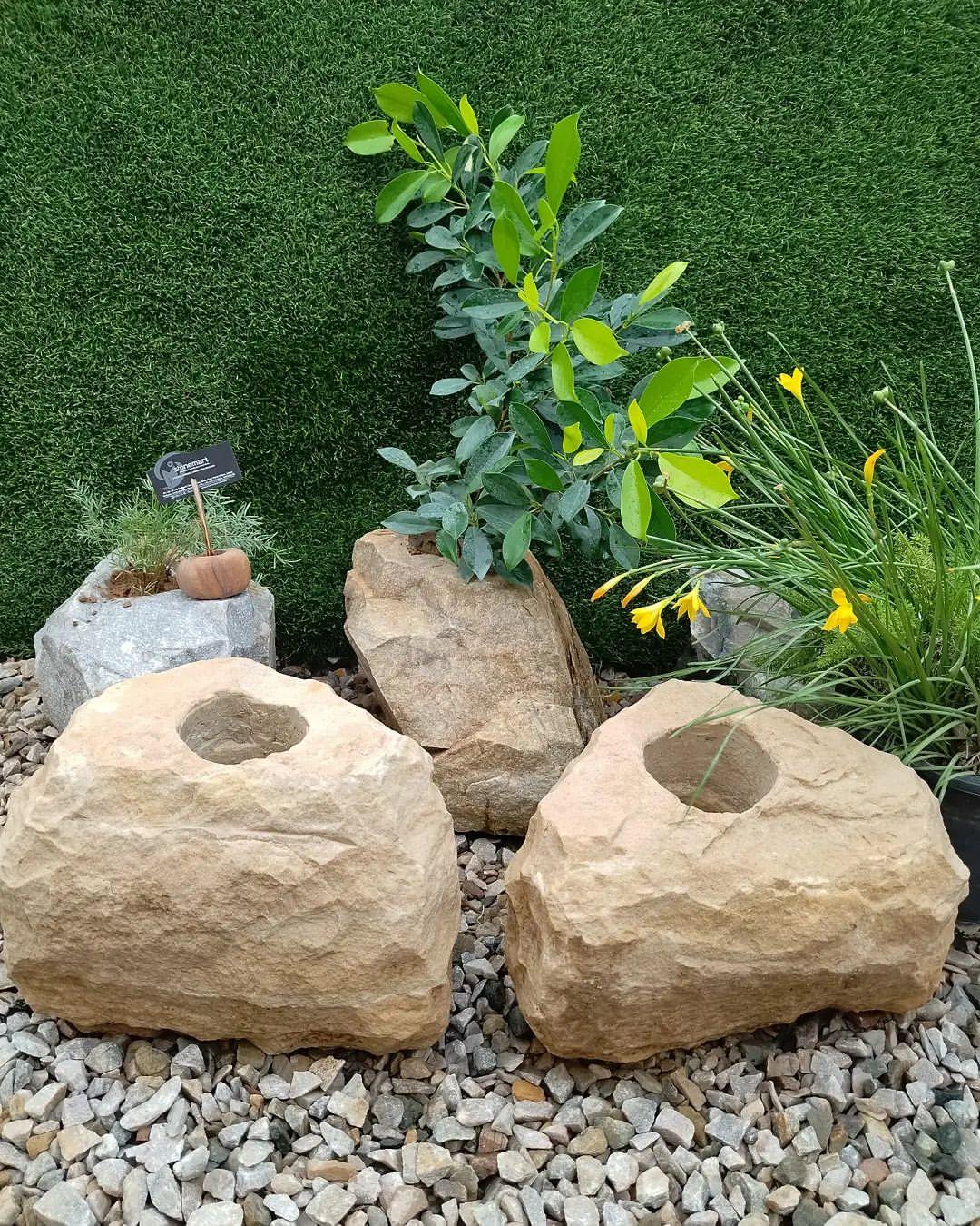 Natural Boulder Sandstone Planters