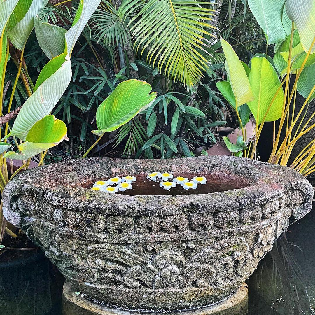 Bali stone Bird Bath