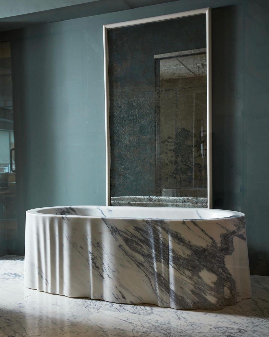 White Marble Bathtub