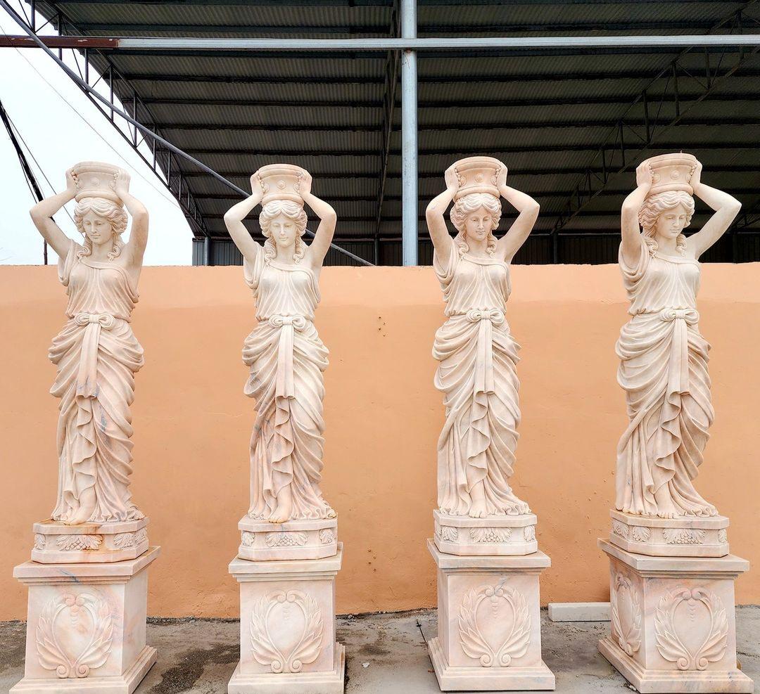 Sandstone Lady Sculptures