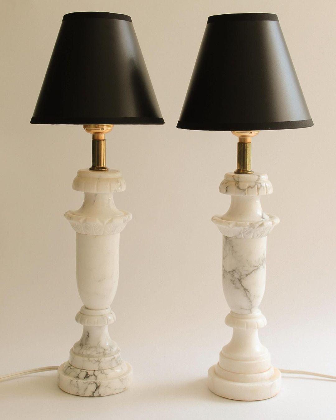 White Marble Classic Table Lamp