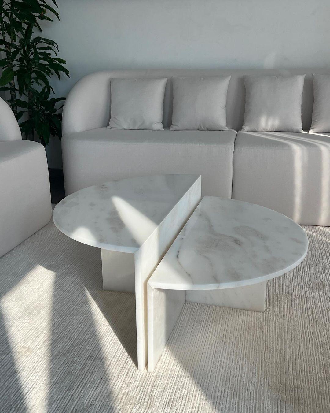 White Marble Modern Coffee Table