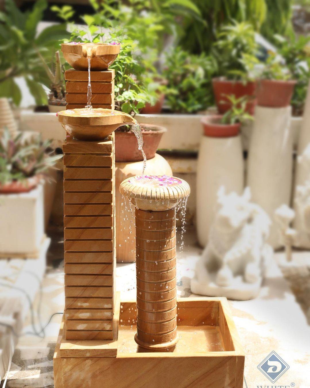 Sandstone Column Fountain