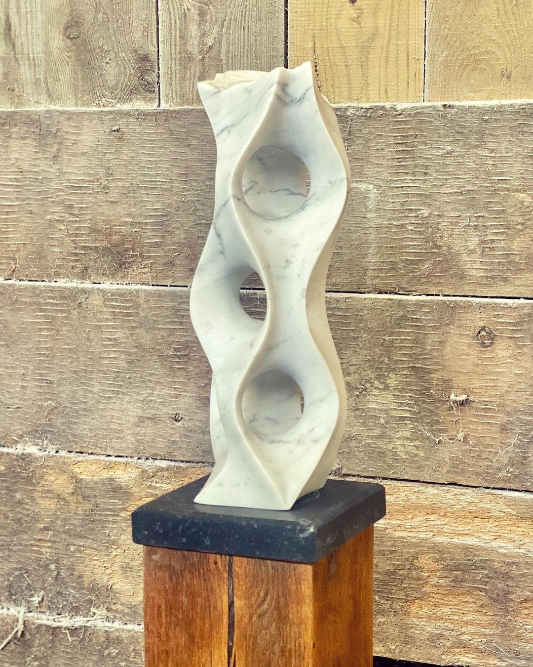 White Marble Abstract Sculpture