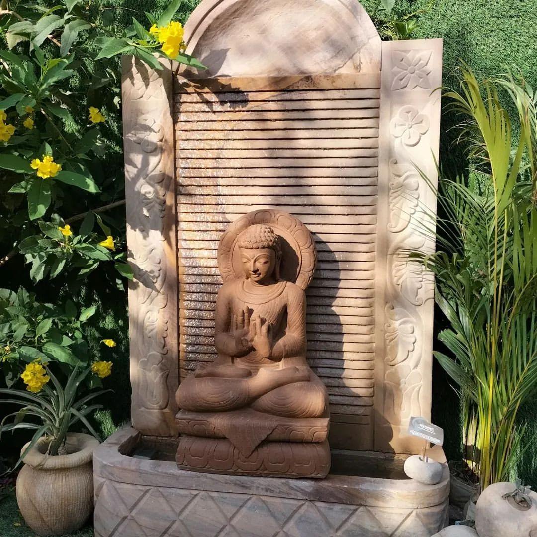 Sandstone Buddha Wall Fountain