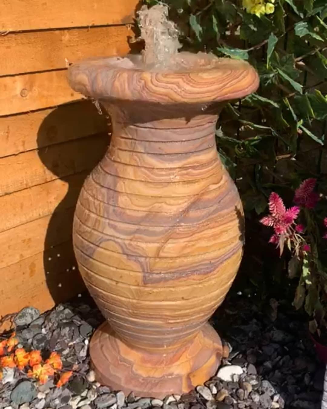 Sandstone Vase Fountain