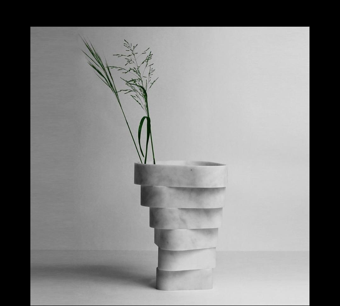 Modern White Marble Vase