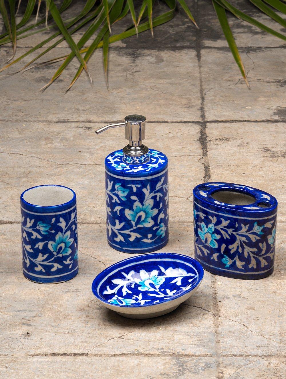 Blue Pottery Bathware Collection