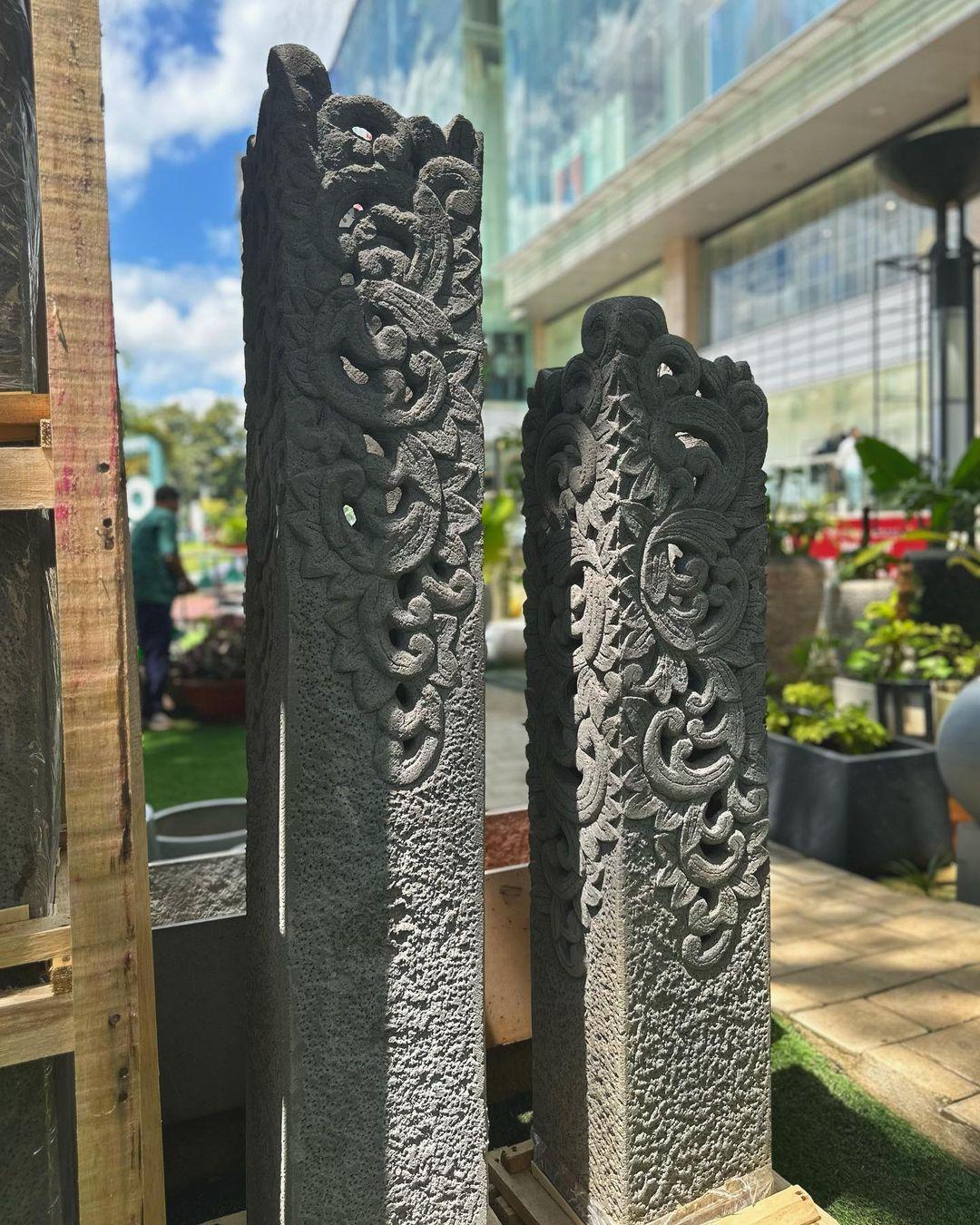 Bali Stone Carved Pillars