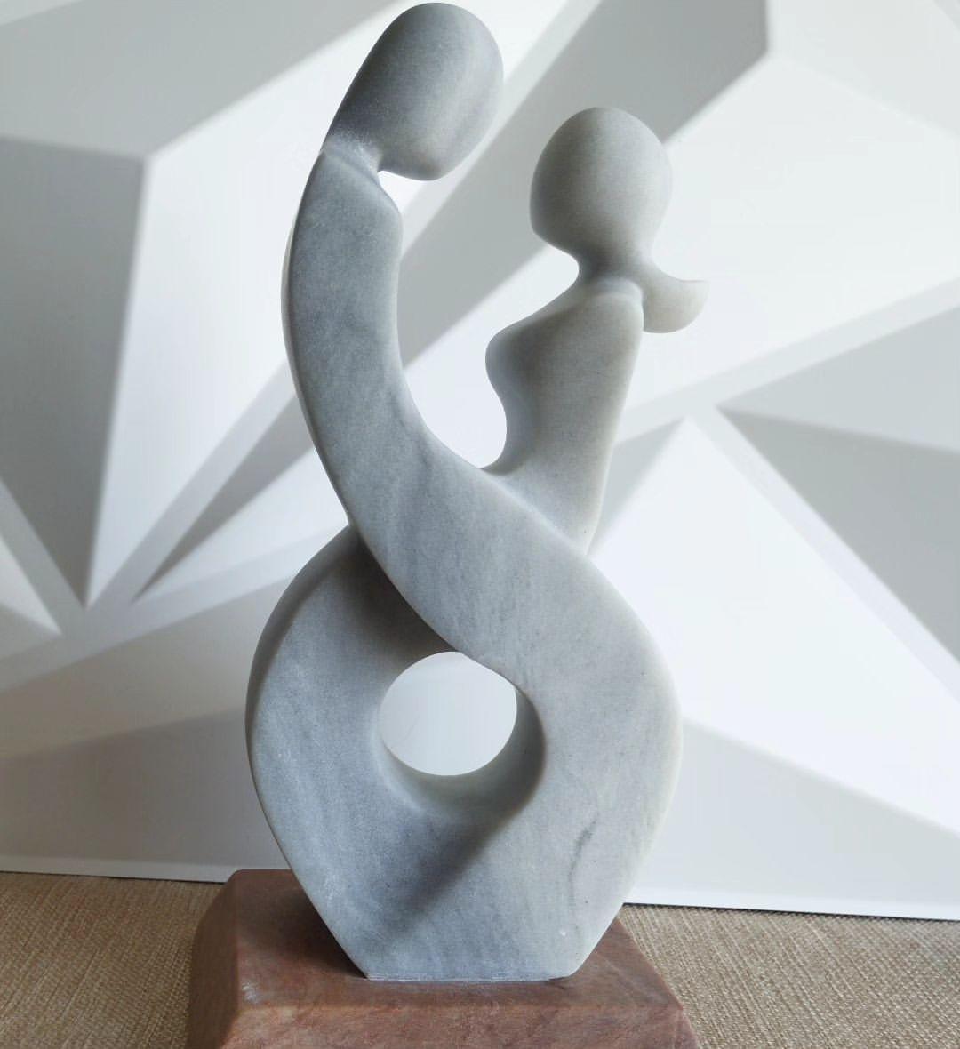 White Marble Abstract Sculpture