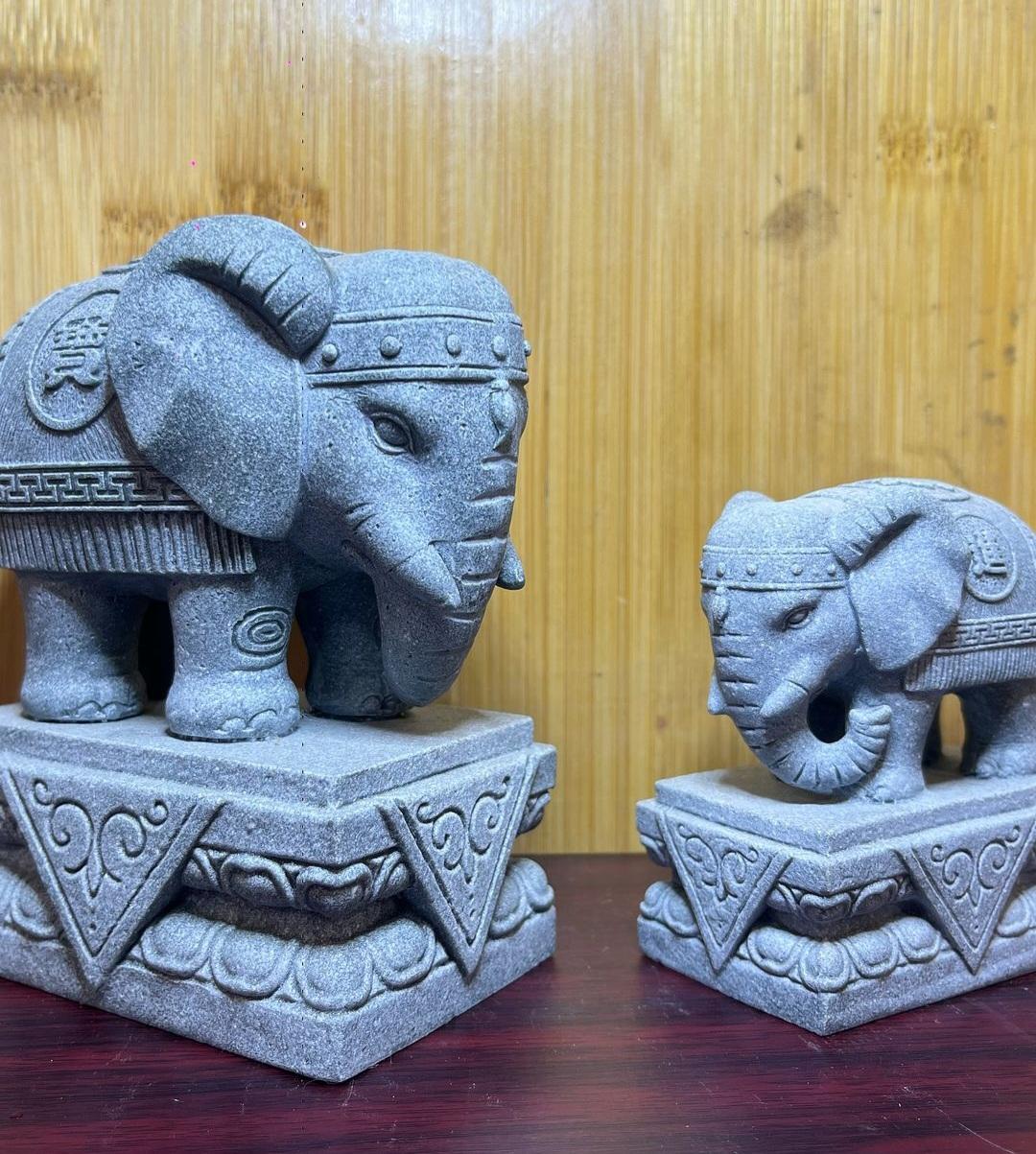 Bali Marble Elephant Sculptures