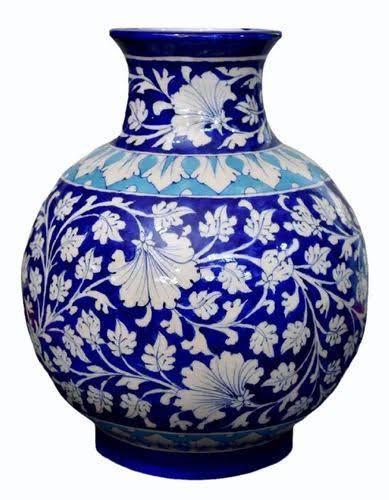 Classic Blue Pottery Vase