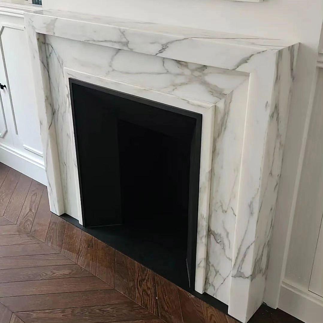 White Marble Fireplace