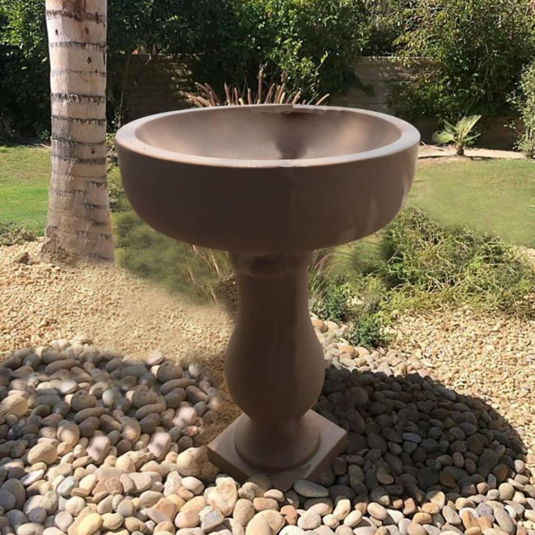 Agra Red Classic Pedestal Bird Bath