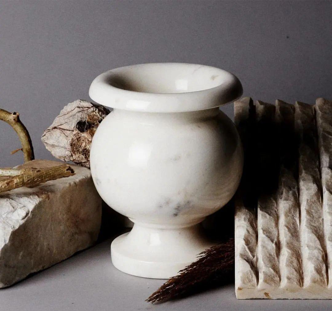 Classic White Marble Vase