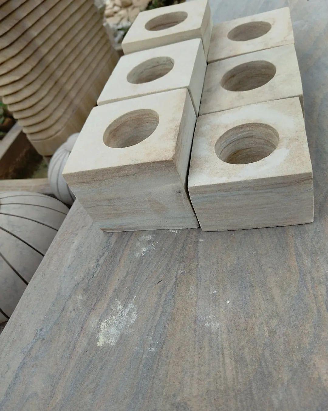 Square Sandstone Planters