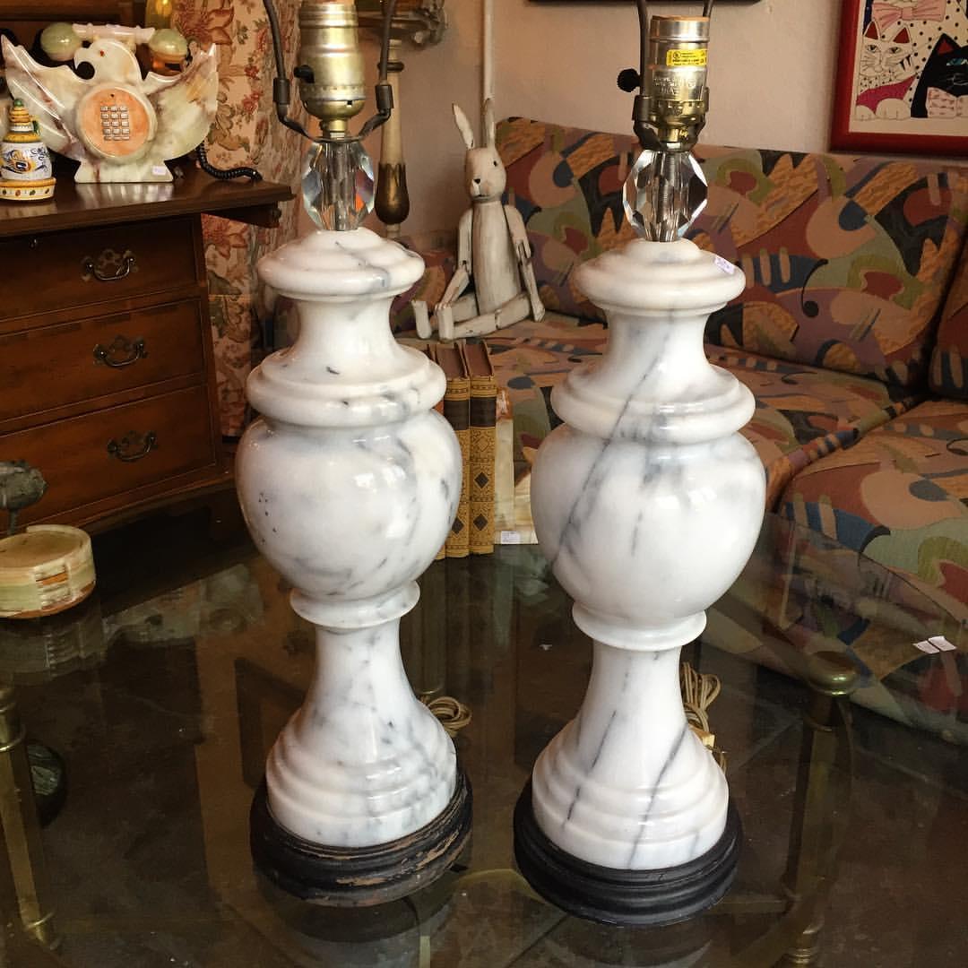 White Marble Table Lamp