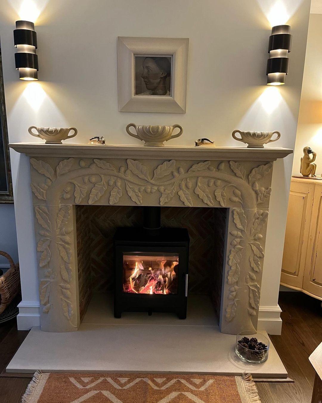 Sandstone Fireplace Mantel - Image 2