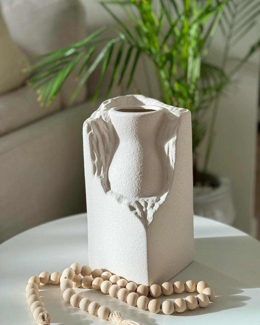 Sandstone Sculpted Vase