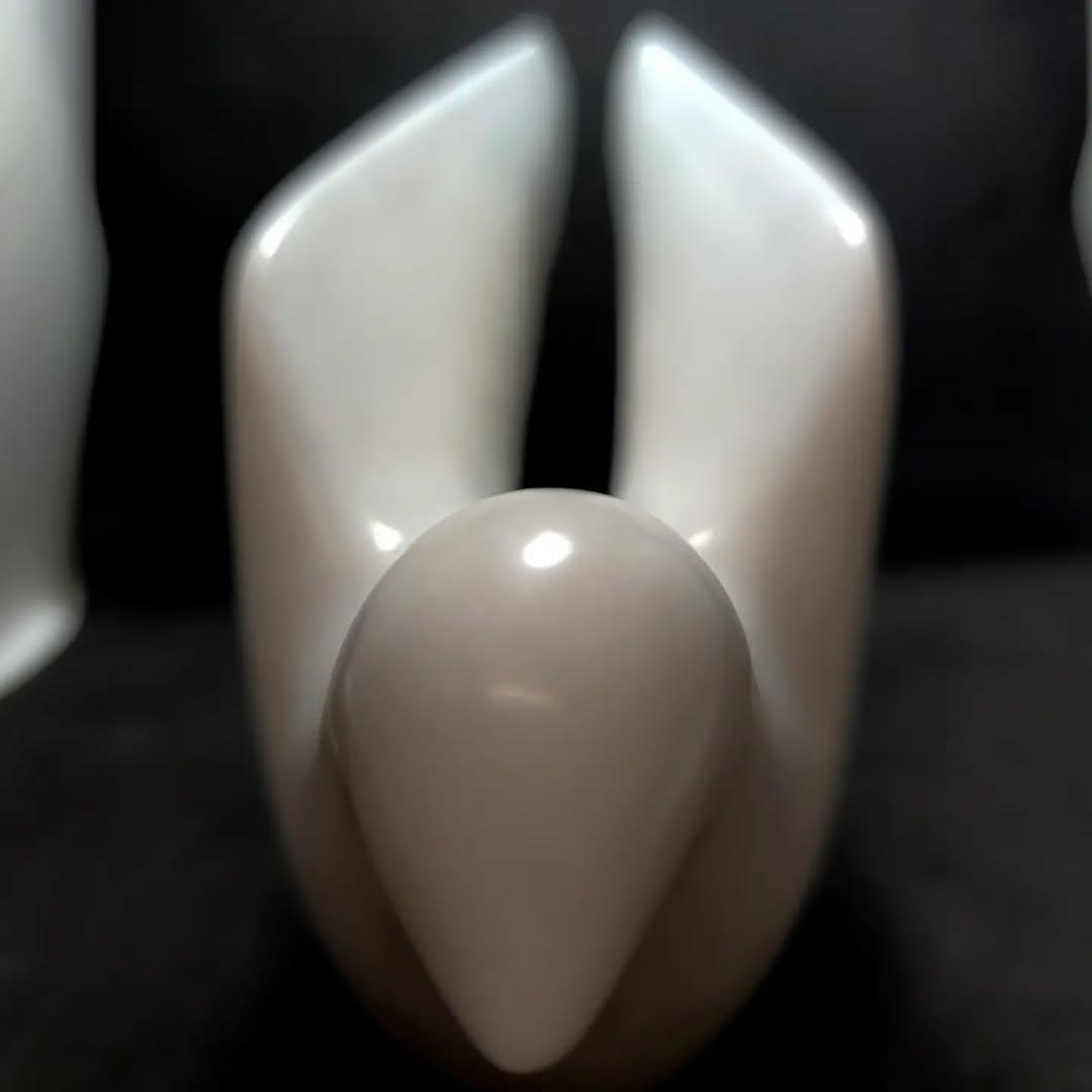 White Marble Abstract Bird Sculpture