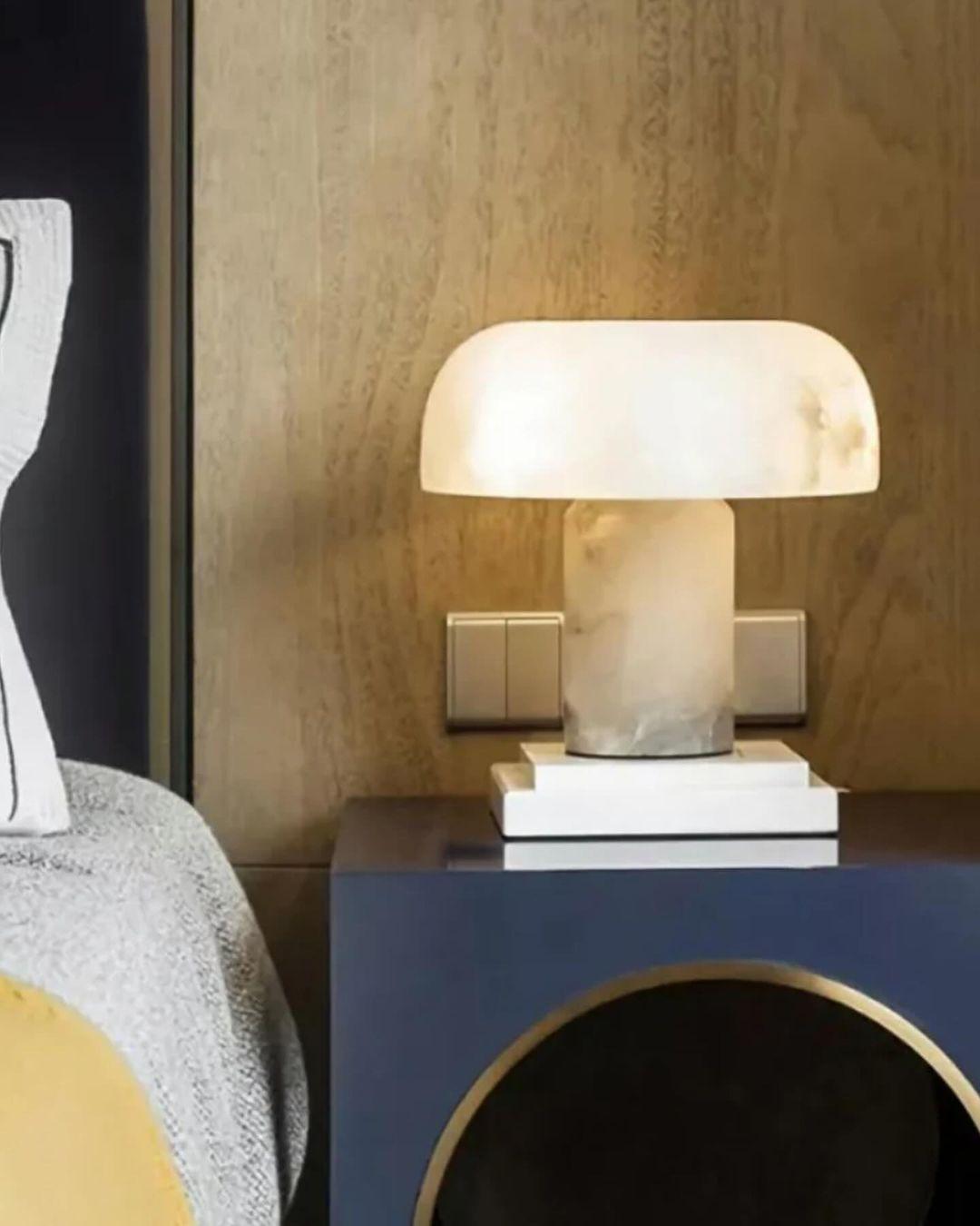 White Marble Modern Lamp - Image 3