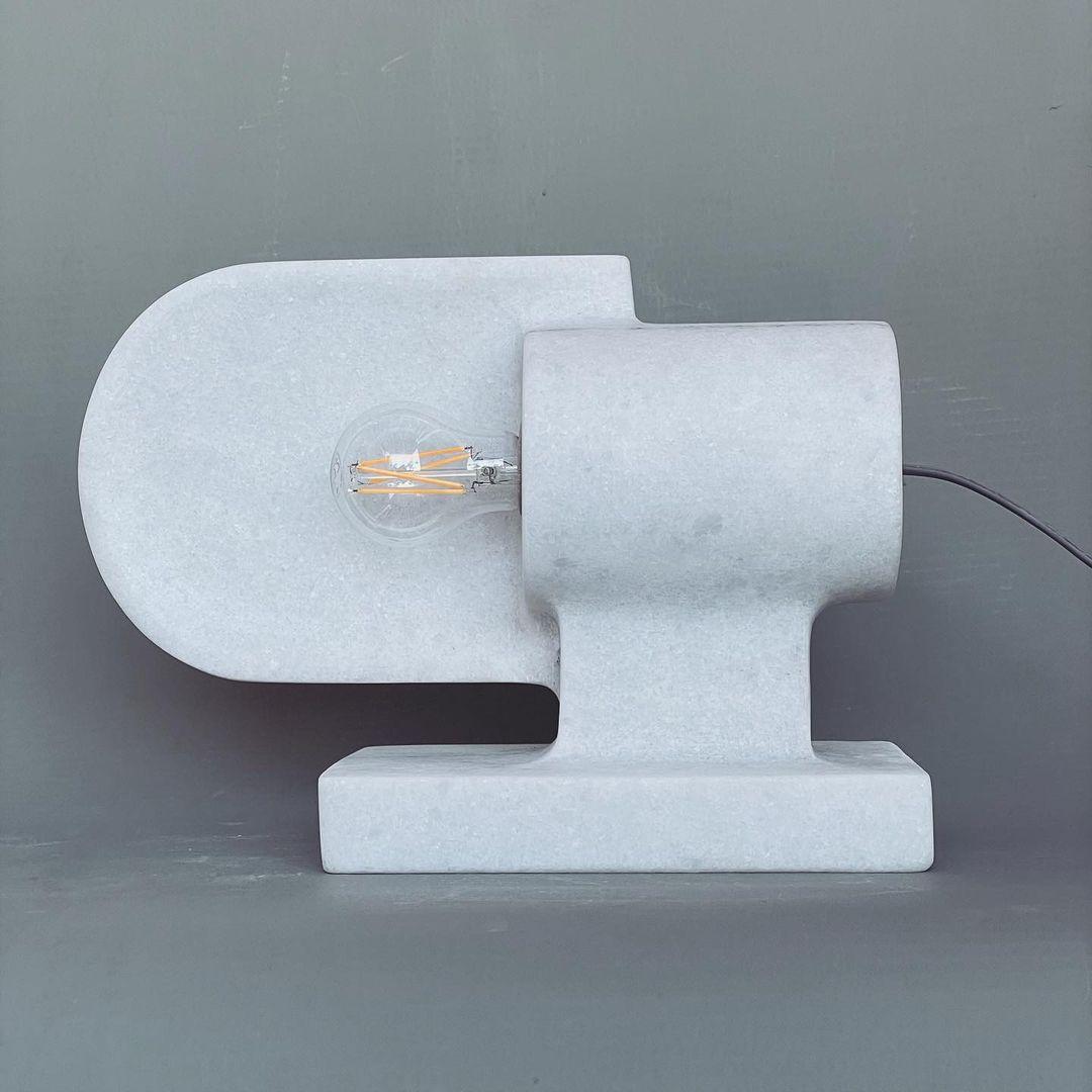 White Marble Lamp