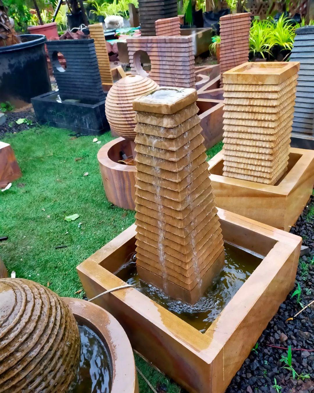 Sandstone Tiered Fountain