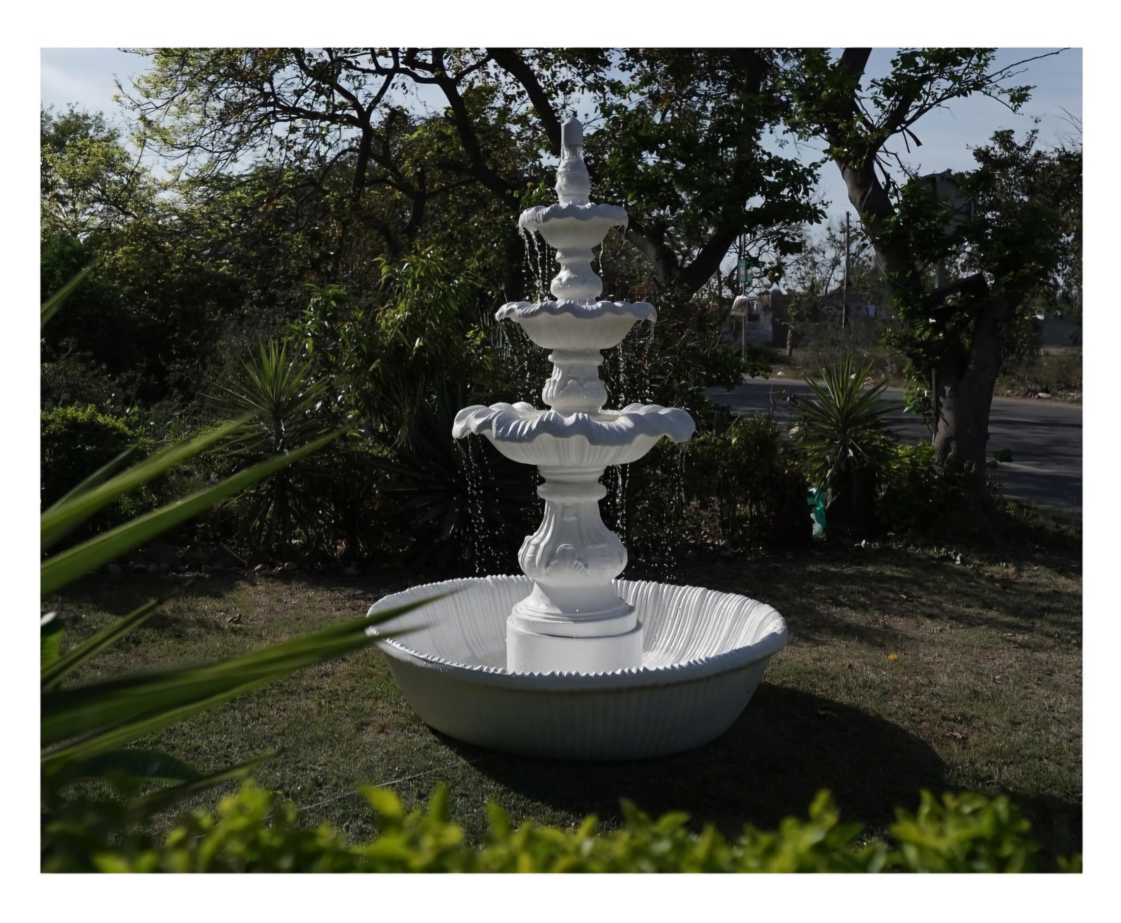 White Marble Garden Fountain